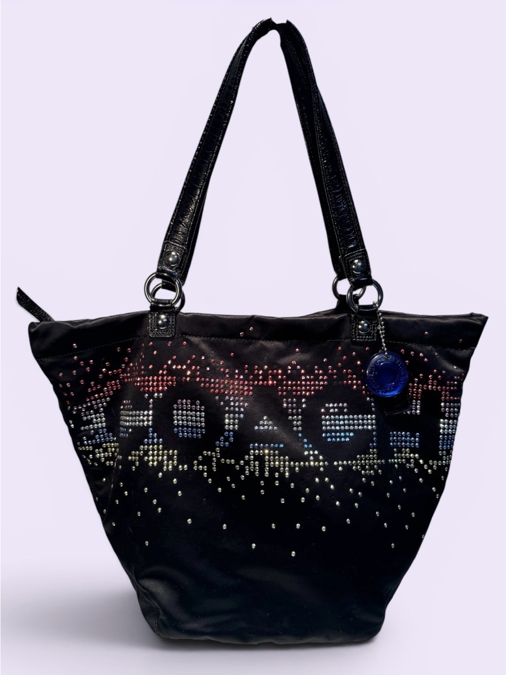 Coach Black Tote with Multicolor Bling 17144 Special Edition